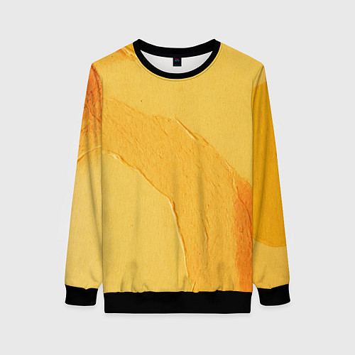 Женский свитшот Желтая краска / 3D-Черный – фото 1