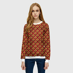 Свитшот женский Красные звезды СССР, цвет: 3D-белый — фото 2