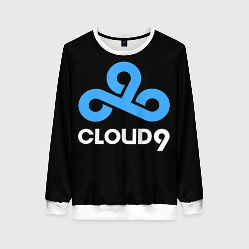 Женский свитшот Cloud9 - esports logo / 3D-Белый – фото 1