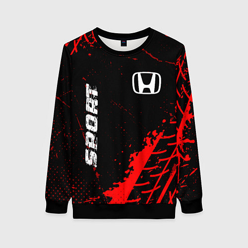 Женский свитшот Honda red sport tires / 3D-Черный – фото 1