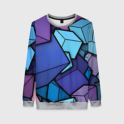 Свитшот женский Куб, цвет: 3D-меланж