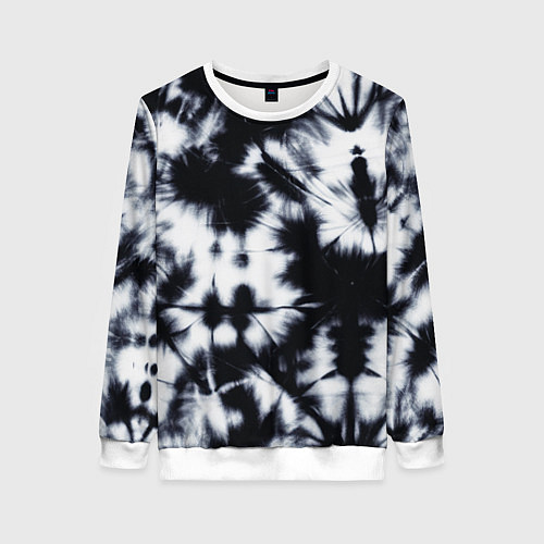 Женский свитшот Серый тай дай / 3D-Белый – фото 1