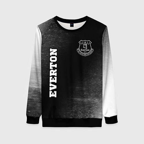 Женский свитшот Everton sport на темном фоне вертикально / 3D-Черный – фото 1