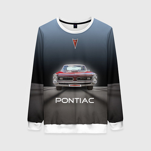 Женский свитшот Американский масл-кар Pontiac GTO / 3D-Белый – фото 1