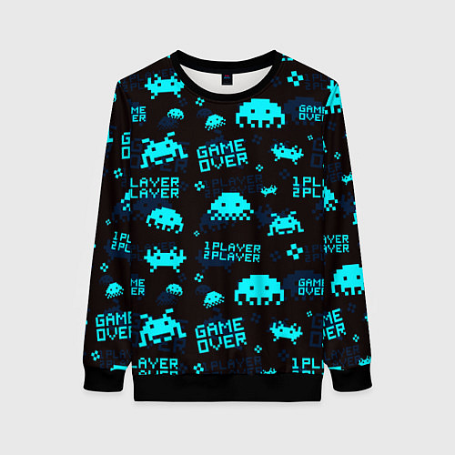 Женский свитшот Game over 1 player 2 player / 3D-Черный – фото 1