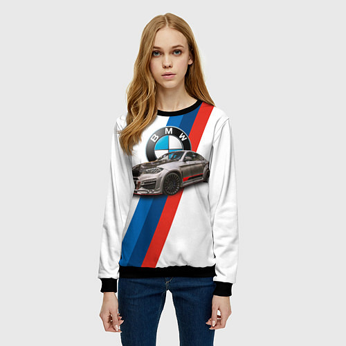 Женский свитшот Немецкий кроссовер BMW X6 M / 3D-Черный – фото 3