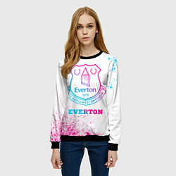 Свитшот женский Everton neon gradient style, цвет: 3D-черный — фото 2