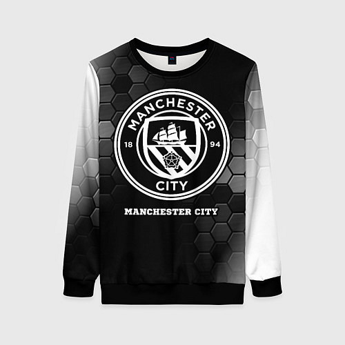 Женский свитшот Manchester City sport на темном фоне / 3D-Черный – фото 1