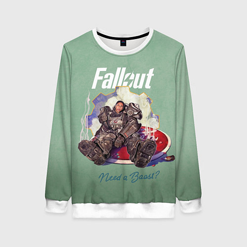 Женский свитшот Максимус - Фаллаут / 3D-Белый – фото 1