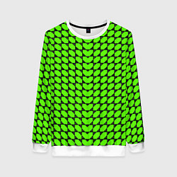 Женский свитшот Зелёные лепестки шестиугольники