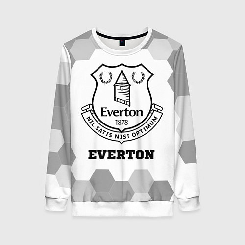 Женский свитшот Everton sport на светлом фоне / 3D-Белый – фото 1