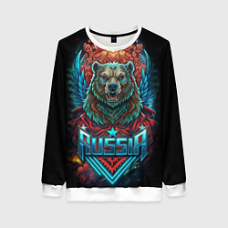 Женский свитшот Суровый русский медведь