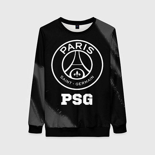 Женский свитшот PSG sport на темном фоне / 3D-Черный – фото 1