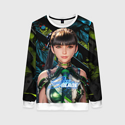 Женский свитшот Stellar Blade Eve green texture