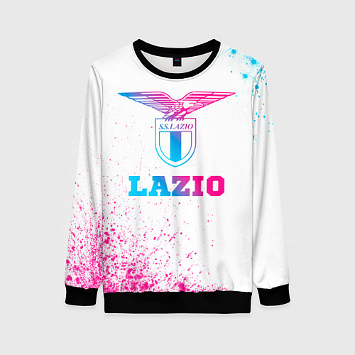 Женский свитшот Lazio neon gradient style / 3D-Черный – фото 1