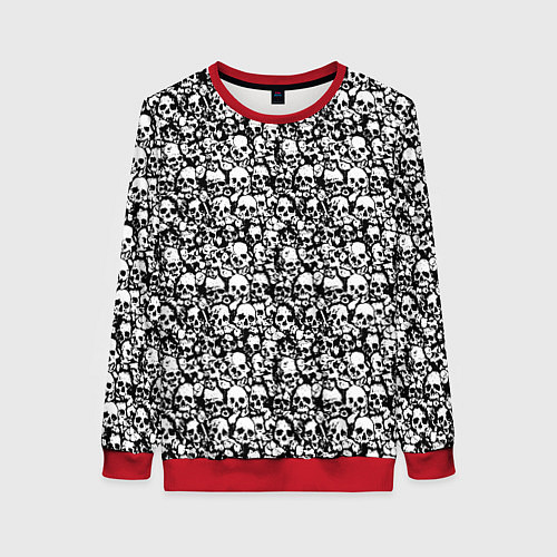 Женский свитшот Very much skulls / 3D-Красный – фото 1