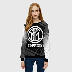 Свитшот женский Inter sport на темном фоне, цвет: 3D-черный — фото 2