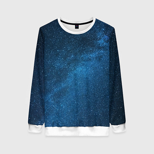 Женский свитшот Космическая вселенная млечный путь / 3D-Белый – фото 1