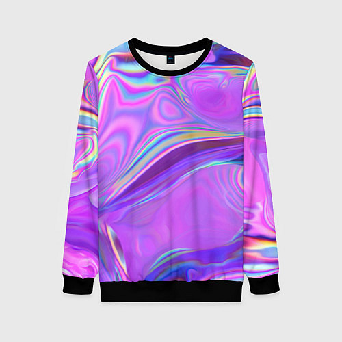 Женский свитшот Неоновый розовый бензин / 3D-Черный – фото 1