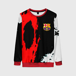 Свитшот женский Barcelona fc краски спорт, цвет: 3D-красный