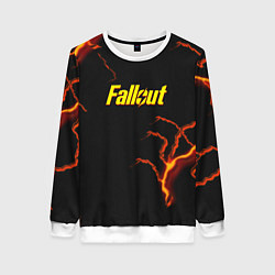 Свитшот женский Фэллаут шторм молнии, цвет: 3D-белый