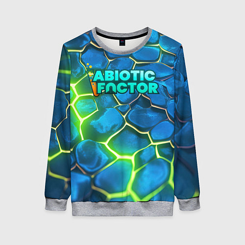 Женский свитшот Abiotic Factor logo bright neon / 3D-Меланж – фото 1