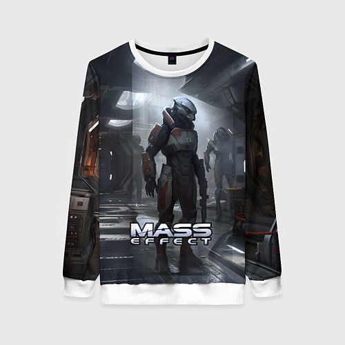 Женский свитшот Mass Effect game - пришелец / 3D-Белый – фото 1