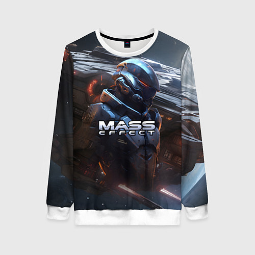 Женский свитшот Mass Effect game space / 3D-Белый – фото 1