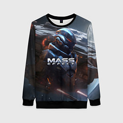 Свитшот женский Mass Effect game space, цвет: 3D-черный