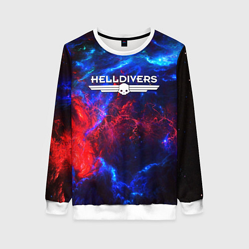 Женский свитшот Helldivers: Space Logo / 3D-Белый – фото 1