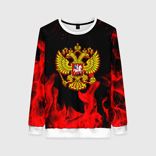 Женский свитшот Герб России возрождение империи / 3D-Белый – фото 1