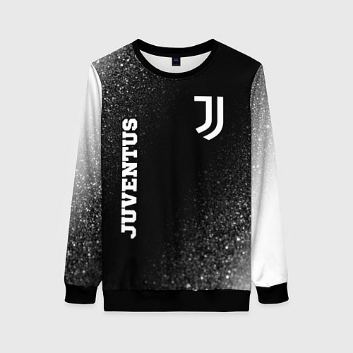 Женский свитшот Juventus sport на темном фоне вертикально / 3D-Черный – фото 1