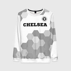 Свитшот женский Chelsea sport на светлом фоне посередине, цвет: 3D-белый