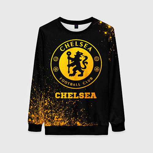 Женский свитшот Chelsea - gold gradient / 3D-Черный – фото 1