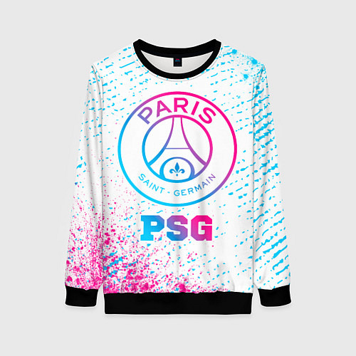 Женский свитшот PSG neon gradient style / 3D-Черный – фото 1