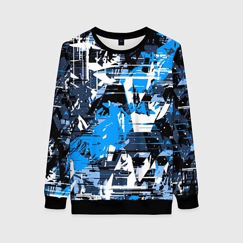 Женский свитшот Extreme glitch / 3D-Черный – фото 1