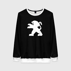 Свитшот женский Peugeot logo, цвет: 3D-белый