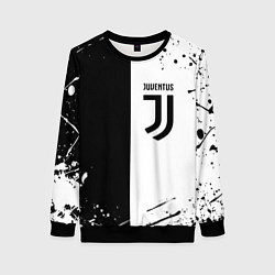 Свитшот женский Juventus краски текстура спорт, цвет: 3D-черный