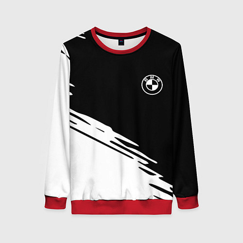 Женский свитшот BMW краски спорт текстура / 3D-Красный – фото 1