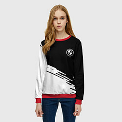 Свитшот женский BMW краски спорт текстура, цвет: 3D-красный — фото 2