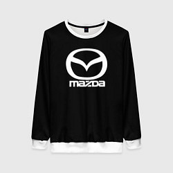 Свитшот женский Mazda logo white, цвет: 3D-белый