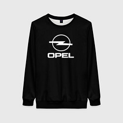 Свитшот женский Opel logo white, цвет: 3D-черный