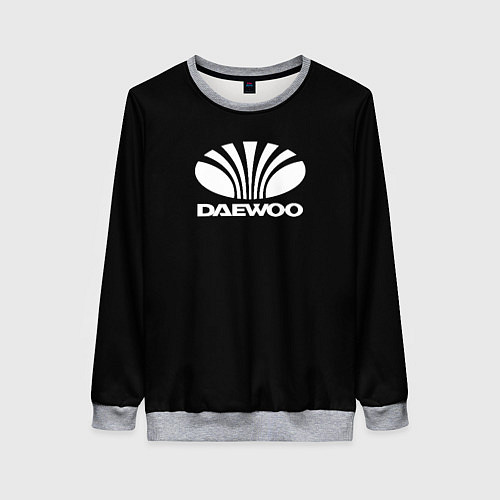 Женский свитшот Daewoo white logo / 3D-Меланж – фото 1