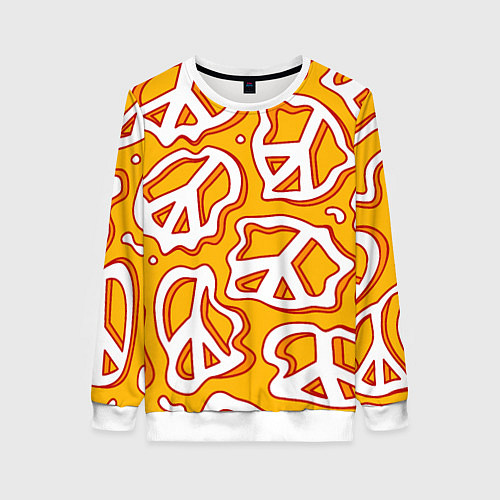 Женский свитшот Pattern peace / 3D-Белый – фото 1