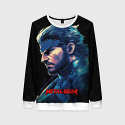 Свитшот женский Веном Снейк Metal gear game, цвет: 3D-белый