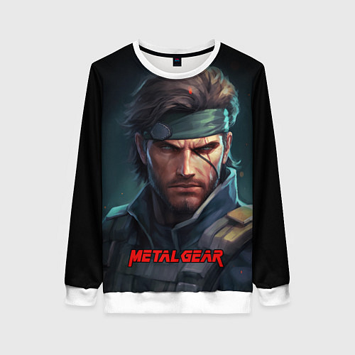 Женский свитшот Веном Снейк из игры Metal gear / 3D-Белый – фото 1