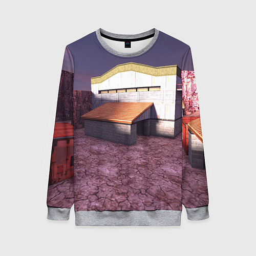 Женский свитшот Counter Strike 1 6 de nuke / 3D-Меланж – фото 1