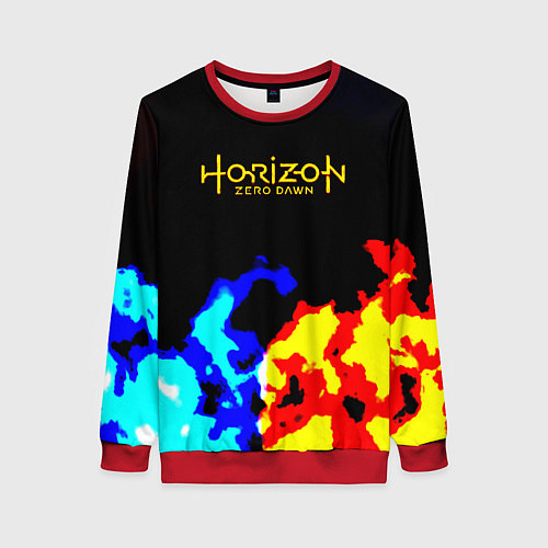 Женский свитшот Horizon zero dawn огненный стиль / 3D-Красный – фото 1