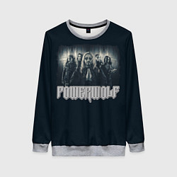 Свитшот женский Powerwolf band grey, цвет: 3D-меланж