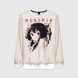 Свитшот женский Megumin best waifu, цвет: 3D-белый